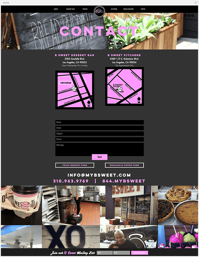 B SweetのWixサイト B SweetのWixサイト